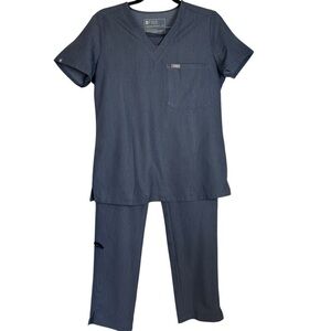 Figs Technical Collection Scubs Set in Charcoal Gray Size XS